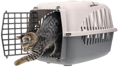 Hundebox Auto Rückbank Transportbox Katze Katzentransportbox Transportbox Kaninchen Katzenkorb Transport Hundetransportbox Grau