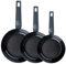 Fackelmann Statement - Set di 3 padelle, 20/24/28 cm, padelle in alluminio riciclato con rivestimento antiaderente in ceramica, adatte a tutti i tipi di cucina, inclusa induzione