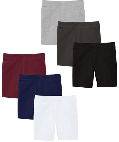 Andrew Scott Kids Girls Cotton Stretch Active Shorts | Bike Dance Yoga Gymnastics Shorts | Multi Packs & Colors