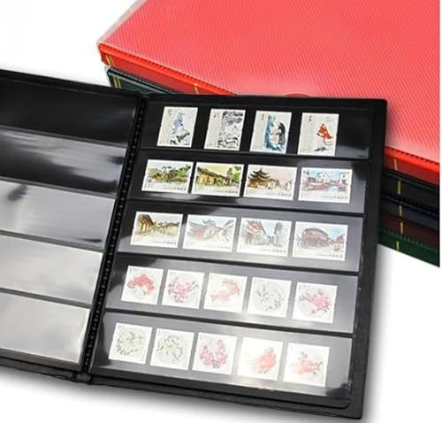 Luminexia Álbum de Sellos Collection,Collection Nostalgia Clasificador II Sellos 10 paginas Negro,Gran Capacidad,Sensación y Textura cómodas,la página Interior es Firme y no es fácil caerse.