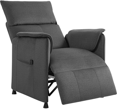 HOMCOM Poltrona Relax Elettrica Reclinabile Silenziosa, Poltrona Reclinabile Elettrica 160° per Anziani in Tessuto con Funzione Memory, Telecomando, Poggiapiedi per Soggiorno, Camera e Ufficio, Nero