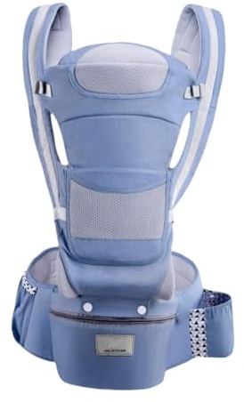 Duroecsain Candida – Asiento de cadera para bebé, soporte de espalda para niños, para todas las estaciones, soporte ajustable para bebés con asiento de lactancia