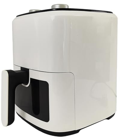 GradgetHavaen Air Fryer, 5.5L Air Fryers Dial Contro, Compact Air Fryer with Hi-Fry Technology for Extra Crisp, Quick & Easy Meals, Nonstick & Dishwasher Safe Basket, White