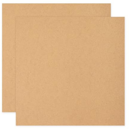 QUARKZMAN Tablero De MDF Para Manualidades 1/12 (2mm) De Grosor Fibra De Madera De Densidad Media Sin Acabado Para Proyectos DIY Clases De Arte Carpintería Pintura (8 X 8 In 2Pcs)