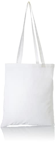 Rayher Baumwoll-Tasche, lange Henkel, unbedruckt, weiß, 38 x 42 cm, 100% Baumwolle, 133-142g/m2, Stofftasche zum Bemalen, Stoffbeutel, Tragetasche, Einkaufsbeutel, Stofftasche, 38657102