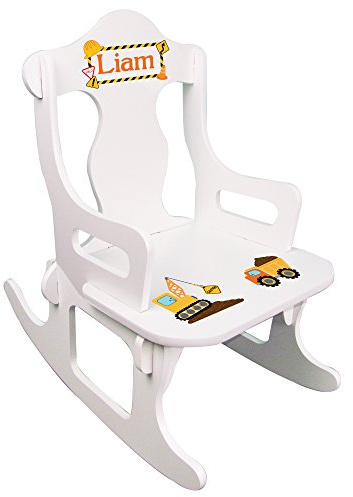 My Bambino Personalized Boys Rocking Chair Puzzle Rocker (Contruction)