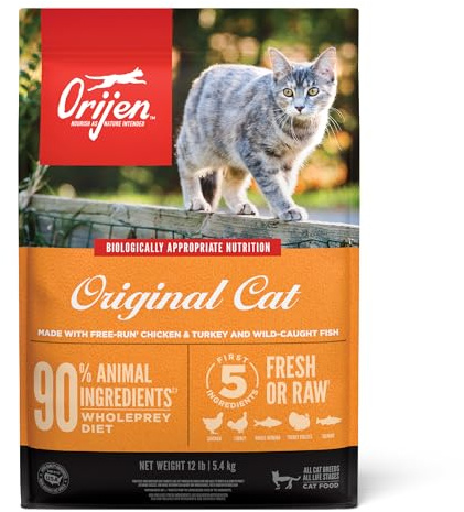 ORIJEN Grain Free High Protein Premium Dry Cat Food Original Recipe 12lb Bag