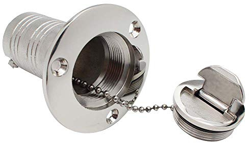 POFET 5 cm (2 tum) 316 rostfritt stål liten musselskal tanklock, kabintank däck/yacht tank port vattendäck fyllning generisk