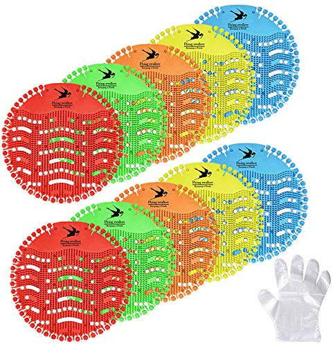 Urinal Screens, Splash Mats, Urinal Deodoriser, 10 Pack - Fits Most Top Urinal Brands & Waterless.(Five flavors / 10 packs)