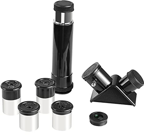 CelticBird 0.965Inch Telescope Accessory Kit for 0.965 Telescope - Comes with Four Eyepieces（ 4mm/6mm/12.5mm/ 20mm ）, one Diagonal, a 3X Barlow Lens