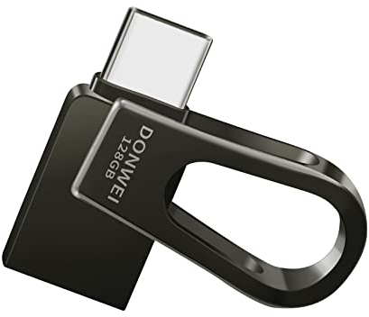 DONWEI Pendrive-Pendrive USB C y USB 3.0, Memoria USB 128 GB,2 en 1 Pen Drive 128 GB, Memoria USB C para PC/Portátil/Portátil, Teléfono Móvil Tipo C-Negro