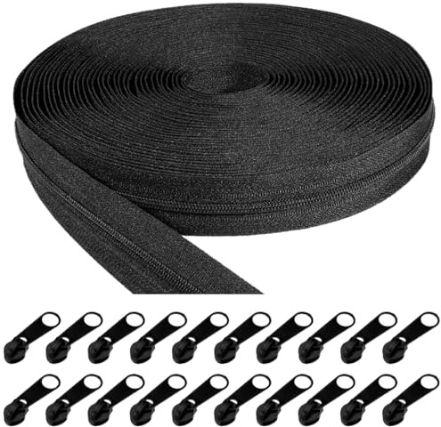 10 Metros Cremallerasde Coser Cremallerasde Negro Para Manualidades Cremallera De Costura Negro 3mm 20 Cremalleras Metalicas Coser Negras Para Manualidades,de Cama,Ropa,equipaje,cojín De Sofá