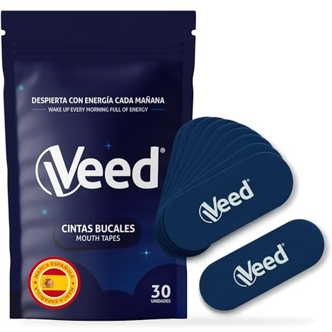 Veed® Mouth Tape for Sleeping con 30 uds de Antironquidos para Dormir con la Boca Cerrada - Mouth Strips - Myotape Adulto - Tape Bucal - Pegatina Boca para no Roncar - Cinta Bucal para Dormir