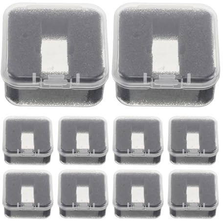 Angoily Estuche Protector Transparente de Pvc para Cartuchos At3600l, Caja Organizadora Ligera para 10 Soportes de Aguja de Tocadiscos, Accesorio Compacto para Almacenamiento y Viaje