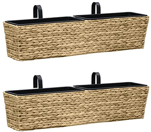 Sophrelle Conjunto de jardineras 2 Unidades Jacinto de Agua Marrón,45580