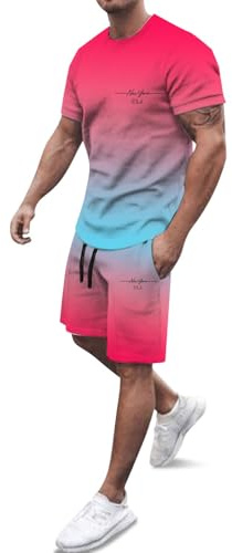 Genérico Chándal Hombre Conjunto 2 Piezas Top y Bajo Jogging Algodón Sudadera Manga Larga Cintura Elástica Suave Deportivo Entrenamiento Exterior A6
