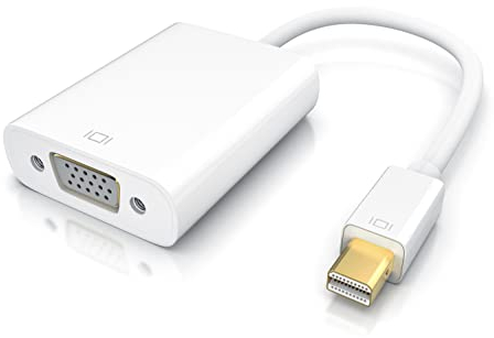 CSL - Mini DisplayPort auf VGA Adapter Konverter kompatibel mit MacBook Pro und MacBook Air - Full HD