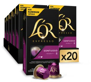 L'OR Espresso Cápsulas de Café Sontuoso | Intensidad 8 | 200 Cápsulas Compatibles Nespresso (R)