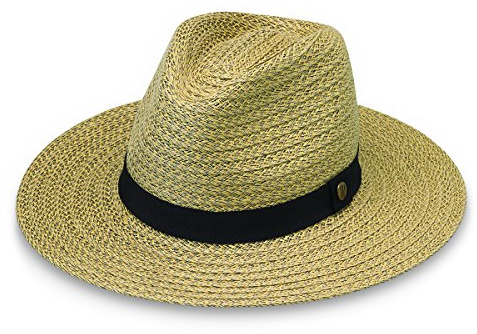 Wallaroo Hat Company – Men’s Palmer Fedora – UPF 30+ Sun Protection, Wide Brim, Packable Design and Adjustable Sizing – Classic Sun-Smart Hat for Summer Adventures and Travel (Large/X-Large, Natural)