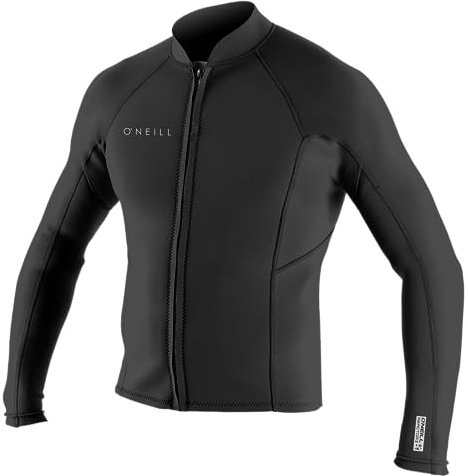 O'Neill Men’s Reactor-2 1.5mm Front Zip Long Sleeve Jacket, Black, Medium