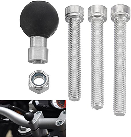 Alamor Ram Ram-B-367U Motorradlenker Klammer Sockel Mit 12Cm Kugel & M8 Schrauben Kit Set