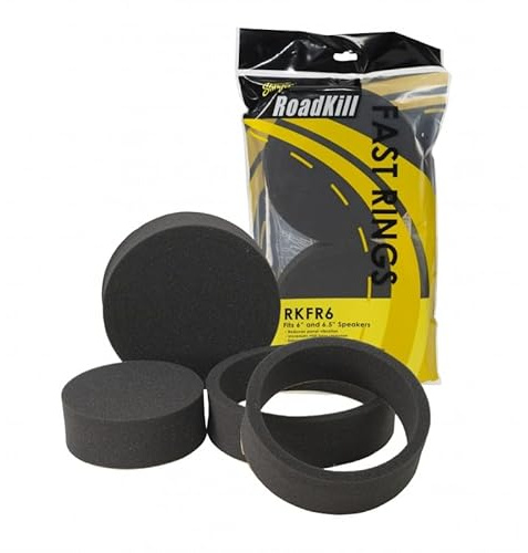 Stinger RKFR6 Roadkill Foam Insulation Ring Set - 6 Inch Speakers / for Mounting in Vehicle, Car, Motorcycle, etc. / for Quick Installation of Retrofit Speakers