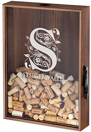 Maverton Kronkorkensammler Korkensammler mit Gravur + mit Flaschenöffner - Deckelsammler zum Aufhängen personalisiert - Geschenk Hochzeit Hochzeitstag Paar - 44,7x32x8cm - aus Holz (Buchstabe)