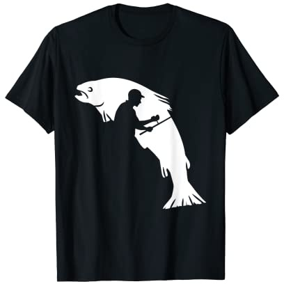 Regalo de pesca de pescado y pescador para hombres Camiseta