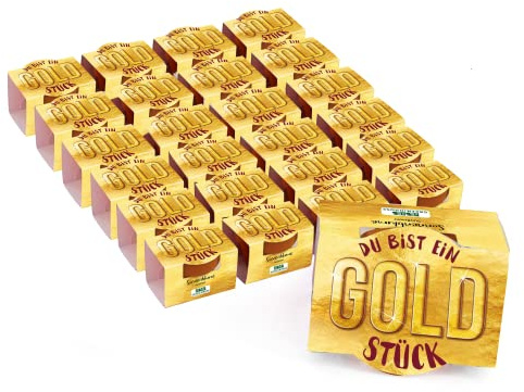 Bull & Bear 25er Mini Pflanzset 'Du bist ein Goldstück' mit Samen für Zwergsonnenblumen im Topf 4,5cm, Mini Sonnenblumen als Anzuchtset mit Pflegeanleitung