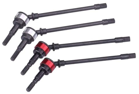 VBESTLIFE Eje de Transmisión Delantera RC de 4 Piezas, Piezas de Accesorios de Modelo de Control Remoto Eje de Transmisión del Eje Delantero de Acero Duro para SCX10 RC Car
