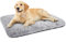 Baodan Hundebett Grosse Hunde, 90x65 cm Waschbar Katzenbett Flauschig, Hundekissen Hundematte in Grau mit Rutschfestem Unterseite Dog Bed
