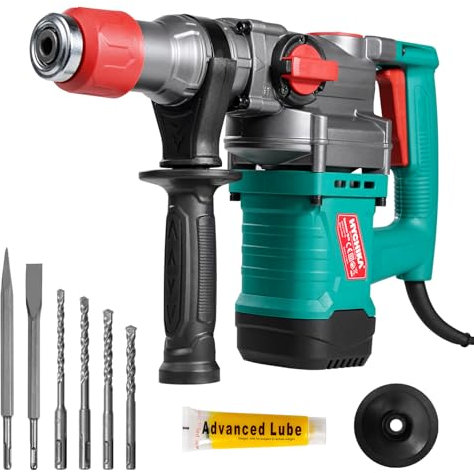 HYCHIKA Hammer Drill, SDS Plus Drill, 900W Demolition Hammer, Concrete Breaker, 790 RPM Corded Rotary Drill for Masonry, 4400 BPM Electric Chisel Power Tool