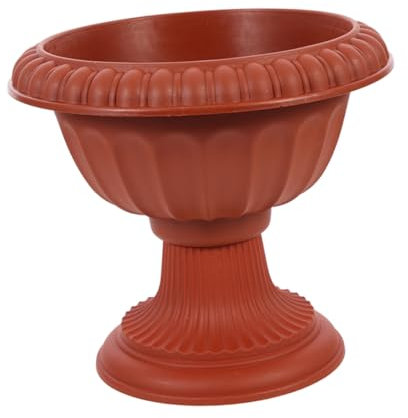 PRETYZOOM Vintage Pflanzgefäß aus Kunststoff in Rot für Garten und Veranda