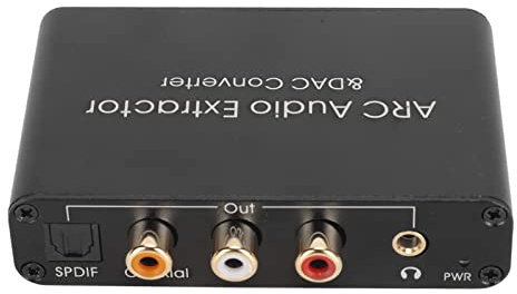 Estrattore Audio HDMI Arc, Convertitore Analogico Digitale 192KHz Convertitore Adattatore HDMI Arc Cuffie da 3,5 Mm Volume Stereo Regolabile per TV DVD Blu-Ray