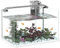 PawHut Glasaquarium mit LED-Leuchten, 20L Aquarium, mit Filterpumpe, für Kampffische, Goldfische, weiß