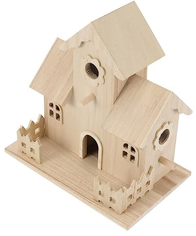 POPETPOP Nichoir À Oiseaux Suspendu pour Perruches Nichoir en Bois pour Animaux De Compagnie Nid De Couchage pour Oiseaux Décoration De Jardin