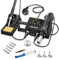 YEEHONEC 600W Station de Soudage 2 en 1, Fer a Souder + Pistolet Thermique, Affichage LED, Température Réglable 100-500°C, Conversion °C/°F, Étalonnage de la Température et Fonction Sleep