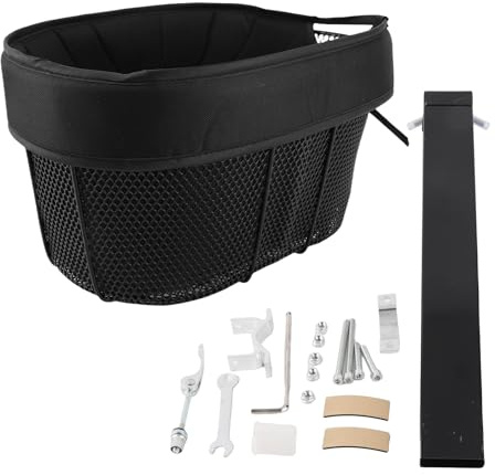 Cesta para Bicicleta Perro, Portador Negro para Mascotas, 34x23x18cm - Seguridad y Comodidad, Ideal para Paseos y Bicicletas Frontales (Tipo A)