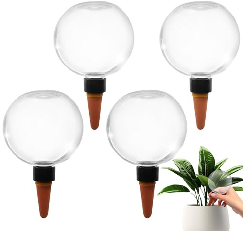 4 Pezzi Globi per Irrigazione Piante, 500ml Irrigazione Bulbi Autoirriganti, Sfere Per Irrigazione per interni ed esterni, Sfere di irrigazione per piante, per Balconi e Piante da Giardino