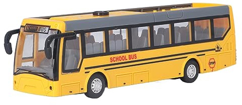 Eleage Rechargeable RC Bus Toy, All-Direction Driving Remote Controlled Vehicle, High Simulated School Bus City & Sightseeing Tour Model, Kids Educational Play Gift (Yellow)