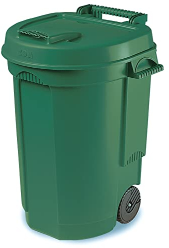 EDA - Poubelle 110 L à roulettes - 55 x 58 x 81 cm - Vert