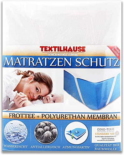 TEXTILHAUSE - Wasserdicht Matratzenschoner 160 x 200 cm | Inkontinenzauflage Unterlage 160x200 | Matratzenbezug 160x200cm Matratzenauflage 160 x 200cm