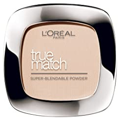 L'Oréal Paris Powder Foundation, Light Texture for a Flawless Finish, True Match Pressed Powder Foundation, 5W Golden Sand