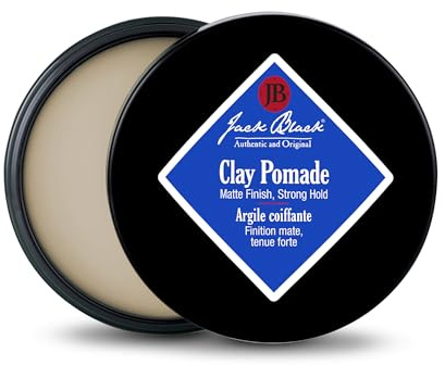Jack Black - Clay Pomade, 2.75 oz - PureScience Formula, Hair-Sculpting, Natural-Looking Hold, Matte Finish, Buildable Control, Natural Oils, Botanical Extract, Fragrance Free