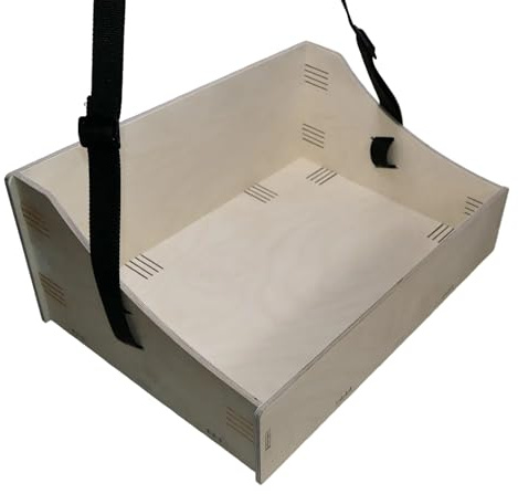 Bauchladen aus Holz für Hochzeit Junggesellenabschied, Fete, Party, Catering oder Feier mit schwarzem Tragegurt