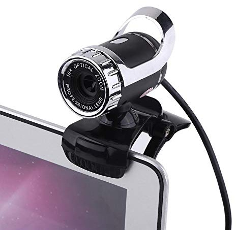 Tosuny Dator – USB 2.0 clip on webbkamera, HD-webbkamera med integrerad mikrofon för XP/win2003/win7/win8/Vista 32bit172511. (silver)