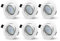 HiBay® 6er Set LED Einbaustrahler 230V Flach Weiß GU10 Einbaurahmen Ø70-80mm Schwenkbar Einbauleuchten inkl. 5W Naturalweiß Glühbirne