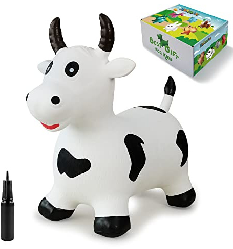 HotMax Bouncy Horse, Inflatable Bouncy Animals Hopper for Toddlers, Ride on Jumping Toys for Baby Girl or Boy Birthday Gift