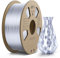 JAYO PLA Silk Filament 1.75mm, Shiny PLA 3D Drucker Filament, 1.1kg Spulen, Neatly Wound Filament, Maßgenauigkeit +/- 0.02, Silk PLA Silber