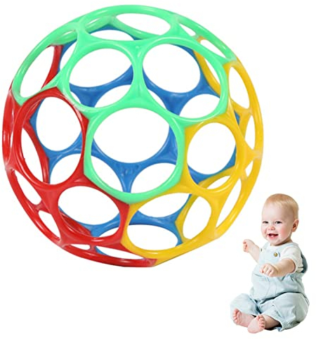 Greifling Ball Rassel Spielzeug für unterwegs, Baby Spielzeug 6 Monate Rassel Motorikball Greifball, Interaktives Babyspielzeug, Greifball, Greifling, Shake & Krabbel Motorikspielzeug Babyspielzeug